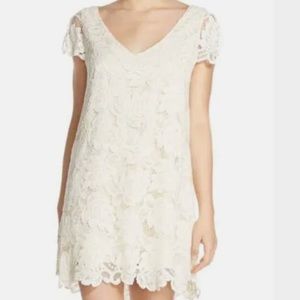 BB Dakota Ivory Jacqueline Lace Shift Dress Size L